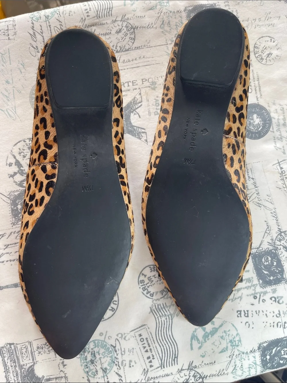 kate spade - Leopard-Print HAIRCALF upper, leather lining and sock. Sz 7.5